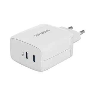 Ładowarka sieciowa 65W GaN Ricomm RC652 EU, 2xUSB-C + kabel USB-C 2.1m - Ładowarki do telefonów - miniaturka - grafika 3