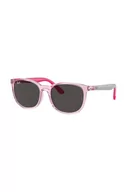Okulary dla dzieci - Ray-Ban okulary przeciwsłoneczne dziecięce kolor różowy 0RJ9079S - miniaturka - grafika 1