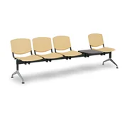 Inne meble biurowe - Euroseat Plastikowa ławka Smile, 4-siedzenia + stolik 300359 - miniaturka - grafika 1