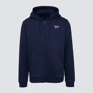 Bluzy męskie - REEBOK BLUZA ROZPINANA Z KAPTUREM IDENTITY SL FLEECE FZ - Reebok - miniaturka - grafika 1
