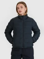 Kurtki damskie - 4F Kurtka puchowa z naturalnym wypełnieniem damska - czarna L - miniaturka - grafika 1