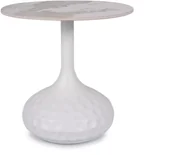 Ławy i stoliki kawowe - ŁAWA SALO B BIAŁY FI50X49 - miniaturka - grafika 1