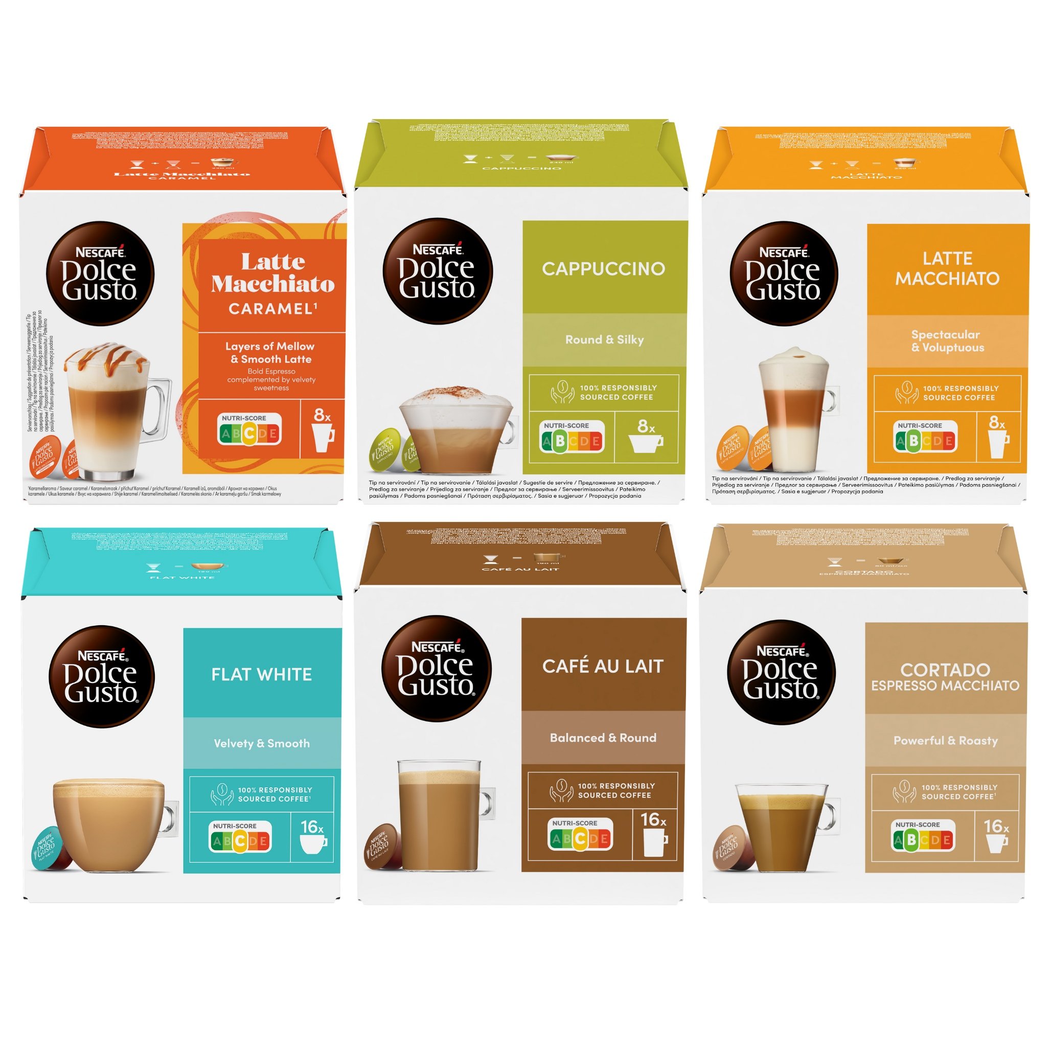 Nescafe Dolce Gusto Kawa Kapsułki MIX Zestaw 96szt