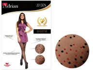 Rajstopy - Rajstopy Damskie W Kropki Kropeczki 20 Den Playa Red 3 - miniaturka - grafika 1