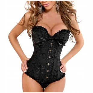 Gorset modelujący talię wiązanie czarny - XXXL - Odzież ciążowa - miniaturka - grafika 1