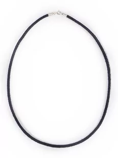 7804-26 Naszyjnik Rzemień Skóra Naturalna + Srebro 925 - Naszyjniki - miniaturka - grafika 1