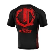 Kimona, stroje i obuwie - Rashguard Legion Octagon PREMIUM Grunge black/red - miniaturka - grafika 1