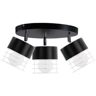 KET Loftowa LAMPA sufitowa  druciana OPRAWA regulowana biała czarna - Lampy sufitowe - miniaturka - grafika 1