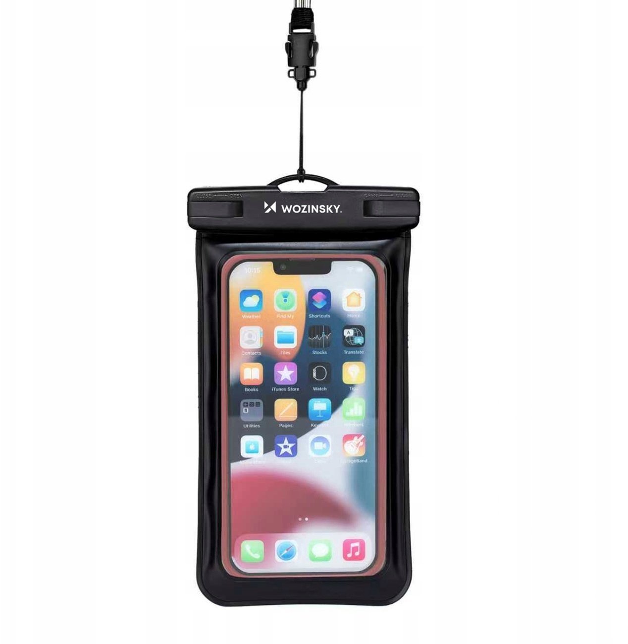 Etui Wozinsky WWE-01 wodoodporne z opaską do telefonu armband PVC - czarne