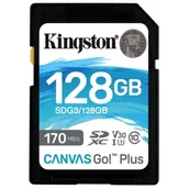 Karty pamięci - Kingston Canvas Go! Plus 128GB (SDG3/128GB) - miniaturka - grafika 1