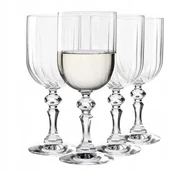 Kieliszki - Kieliszki do Wina Paris Krosno 4 szt 300 ml Eleganckie na Tłoczonej Nodze - miniaturka - grafika 1