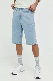 Spodenki męskie - Tommy Jeans szorty jeansowe męskie kolor niebieski - grafika 1