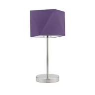 Lampy stojące - Lampka nocna LYSNE Wuhu, 60 W, E27, fioletowa/stalowa, 43x23 cm - miniaturka - grafika 1