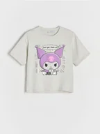 Koszulki dla dziewczynek - Reserved - T-shirt Kuromi - jasnoszary - miniaturka - grafika 1