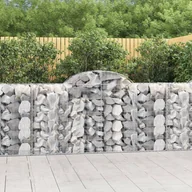 Ogrodzenia - vidaXL Kosze gabionowe, 3 szt, 200x50x100/120 cm, galwanizowane żelazo - miniaturka - grafika 1