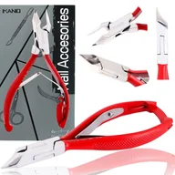 Akcesoria do paznokci - Cążki do skórek paznokci obcinaczki nożyczki kosmetyczne manicure gabinet SPA czerwone - miniaturka - grafika 1