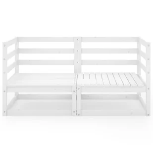 VidaXL 2-osobowa sofa ogrodowa, biała, lite drewno sosnowe 3075245 - Sofy ogrodowe - miniaturka - grafika 1