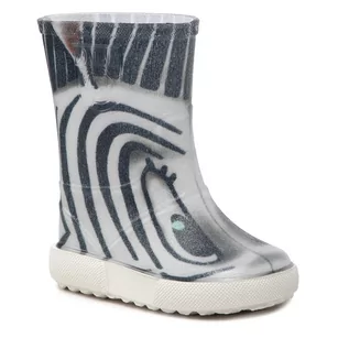 Buty dla dziewczynek - Kalosze Boatilus - Nautic Rain Boot VAR.126 Zebra Grey 1 - grafika 1