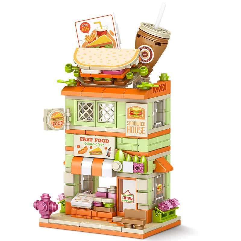 KLOCKI KONSTRUKCYJNE SNACK BAR – FAST FOOD - 270 el.
