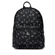 Plecaki - Plecak Calvin Klein Aop Backpack IU0IU00725 Czarny - miniaturka - grafika 1