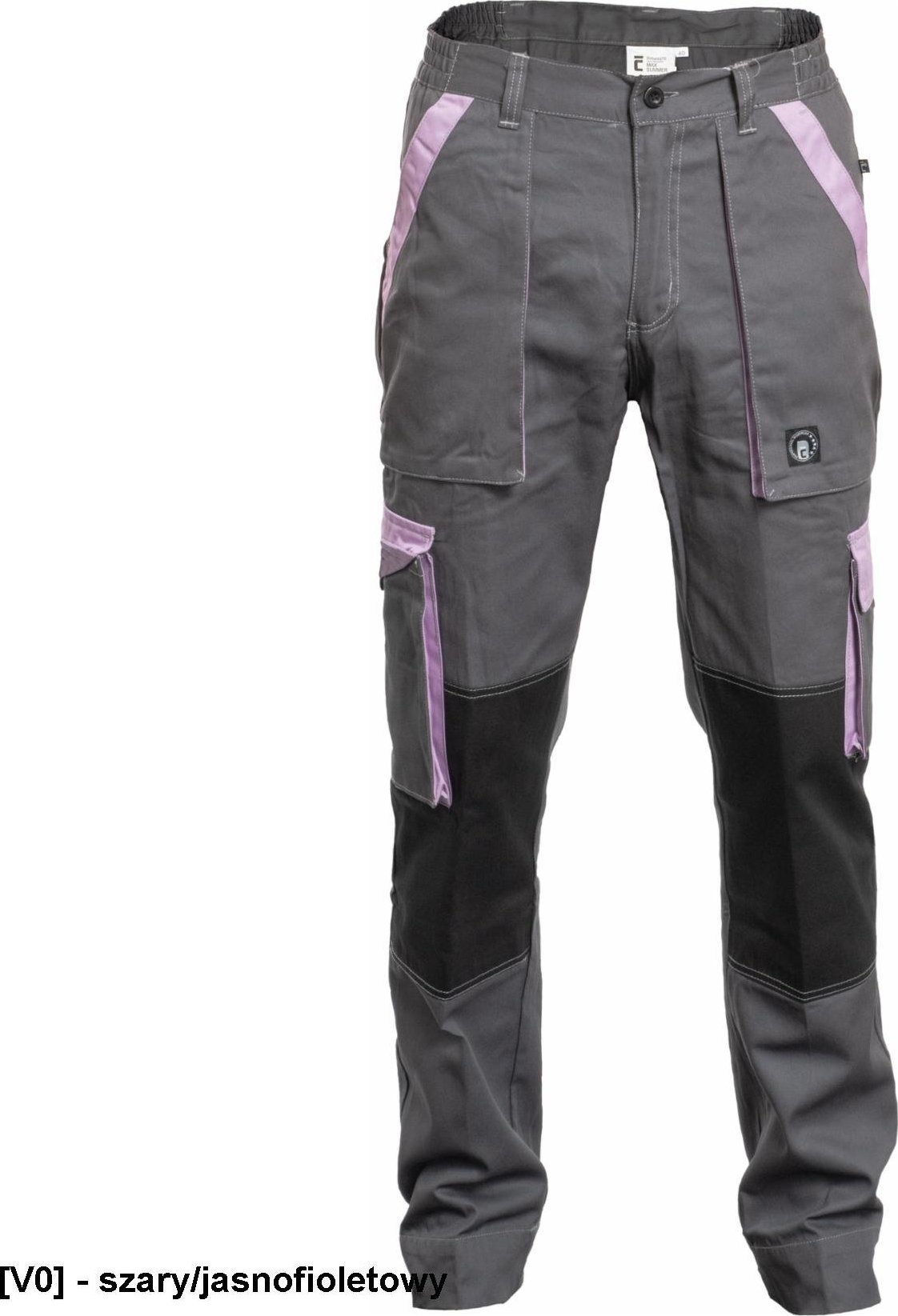 CERVA MAX SUMMER LADY - spodnie - szary/jasnofioletowy 36