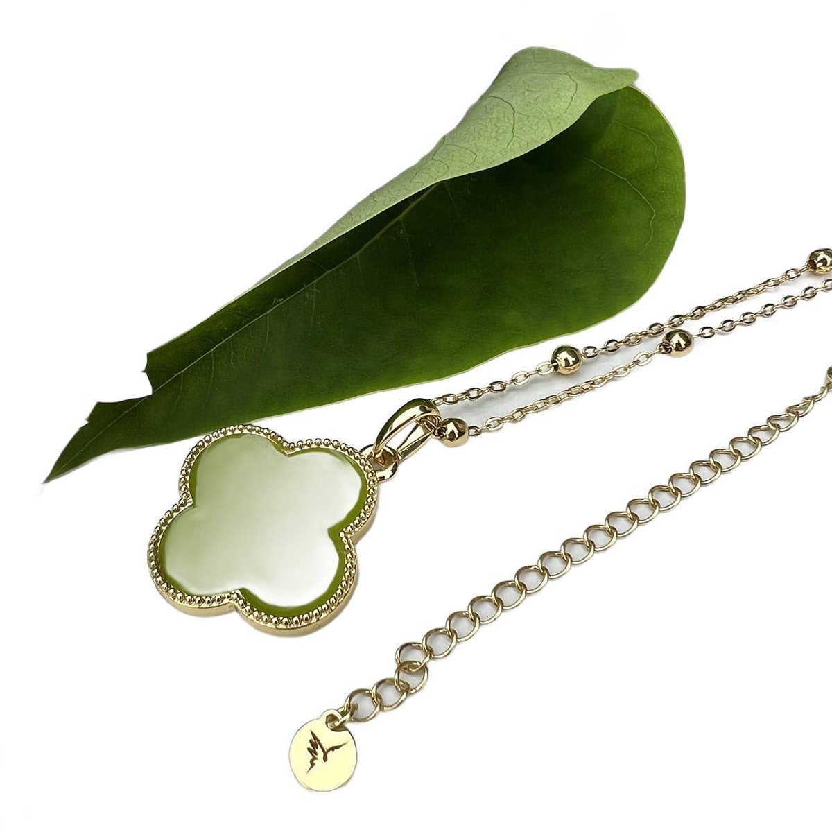 COLIBRA Pozłacany Naszyjnik z dużą koniczynką z kolekcji Summer Flowers (C23/LAT/68/3AU)