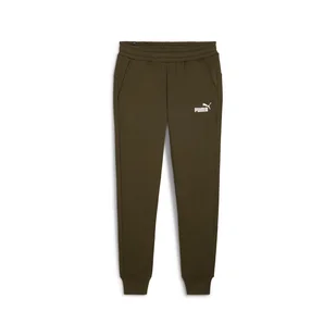 Męskie Spodnie PUMA ESS LOGO PANTS FL CL (S) 58671508 – Oliwkowy - Spodnie męskie - miniaturka - grafika 1