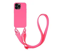 Etui i futerały do telefonów - Vivanco Necklace Cover do iPhone 13 Pro (różowy) - miniaturka - grafika 1