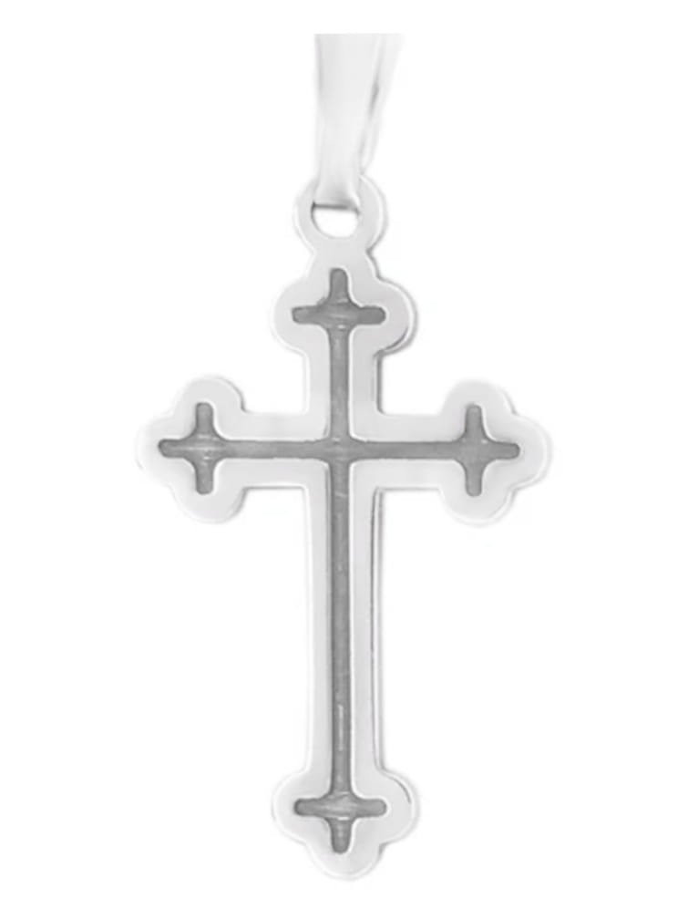 Srebrny krzyż rodowany KC003R