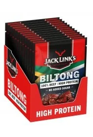 Jack Links Suszona wołowina protein Biltong Original zgrzewka 12 x 60 g - Pasztet i przetwory mięsne - miniaturka - grafika 1