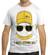 Koszulki męskie - Cressi Beach Cressi Beach Męska koszulka 'I Need Vitamin Sea biały XXL XVA946406 - miniaturka - grafika 1