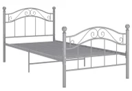 Łóżka - Minimalistyczne szare łózko z metalu 90x200 cm A0-D89 - miniaturka - grafika 1