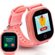 Lokalizatory GPS - LOCON Zegarek Gps Dziecko Full Color GJD.06 Różowy - miniaturka - grafika 1