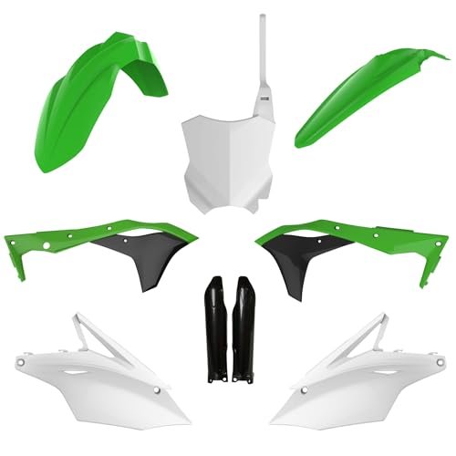 POLISPORT 91490 - kompletny zestaw z tworzywa sztucznego (z osłoną widelca) Kawasaki kolor OEM 17-18