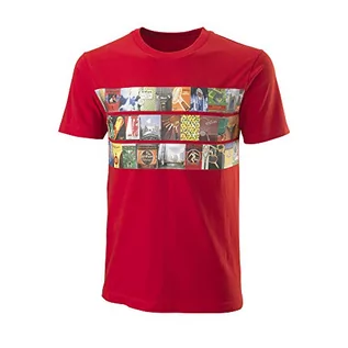 Koszulki męskie - Wilson T-shirt męski PHOTO CTN czerwony czerwony Red) XL WRA798503XL - grafika 1
