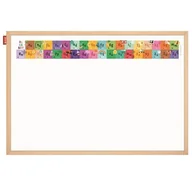 Tablice i flipcharty - Tablica edukacyjna magnetyczna suchościeralna 60x90cm nadruk ALFABET rama drewniana MEMOBE 1szt. /MTM090060.AL01.01.51/ - miniaturka - grafika 1
