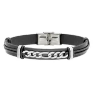 Bransolety męskie - Bransoletka Męska ze skóry naturalnej. - miniaturka - grafika 1