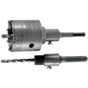 Wiertła - Dedra Wiertło koronkowe DED1506-2 80 mm z uchwytem SDS Plus i HEX - miniaturka - grafika 1