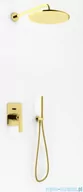 Zestawy prysznicowe - Kohlman Experience Brushed Gold zestaw prysznicowy z deszczownicą 30 cm złoto szczotkowane QW210EGDBR30 - miniaturka - grafika 1