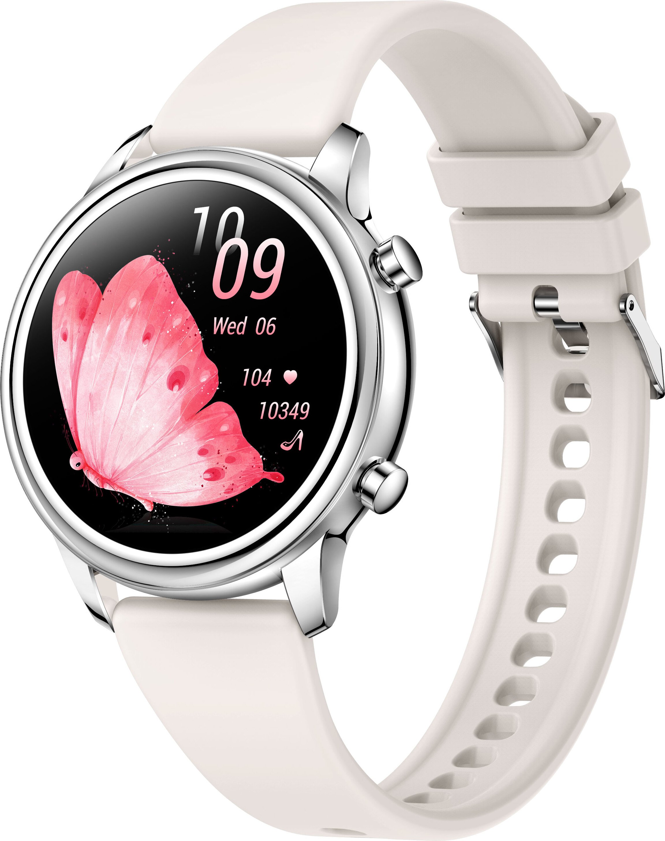 INF Smartwatch z funkcją monitorowania aktywności i zaawansowanym monitorowaniem stanu zdrowia Srebro