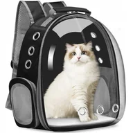 Plecaki - Solidna kota plecak Klatka psa Podróżna Dla Zwierząt Plastikowy Transpoter - miniaturka - grafika 1