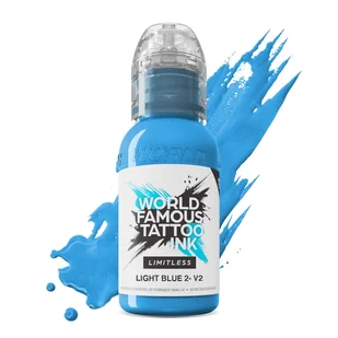 Farba World Famous Limitless Tattoo Ink - Light Blue 2 v2 30ml - Wyposażenie studia tatuażu - miniaturka - grafika 1