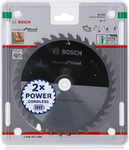 Bosch tarcza do drewna 165x20x36z 2608837686 2608837686 - Tarcze do pił - miniaturka - grafika 1