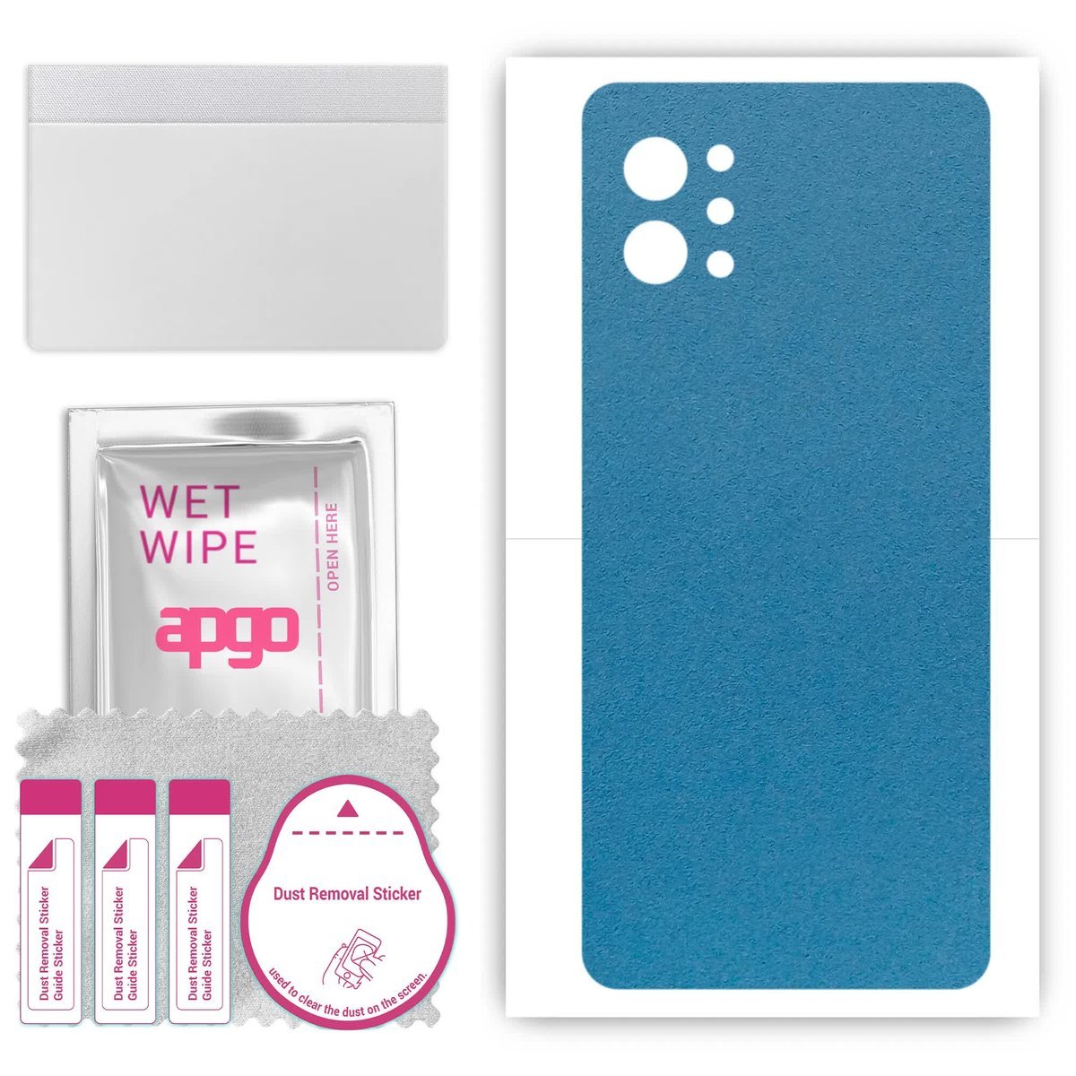 Folia naklejka skórka strukturalna na TYŁ Zamsz do LG Q92 5G - Zamsz Niebieski - apgo SKINS