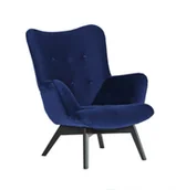 Fotele i pufy dla dzieci - Fotel granatowy młodzieżowy Safin - miniaturka - grafika 1