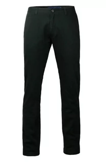 Spodnie męskie - Eleganckie Spodnie Męskie, Chinosy - 100% BAWEŁNA, Mankiety, Czarne - Chiao - grafika 1