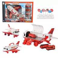 Samoloty i helikoptery - SAMOLOT STRAŻ POŻARNA AUTKA ŚWIATŁO DŹWIĘK DUŻY - miniaturka - grafika 1