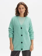 Swetry damskie - OPUS Kardigan w kolorze turkusowym - miniaturka - grafika 1