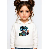Bluzy dla dziewczynek - BLUZA DZIECIĘCA Z KAPTUREM ROBLOX GRACZ 104 DLA DZIECKA PREZENT - miniaturka - grafika 1