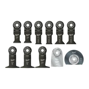 Milwaukee zestaw brzeszczotów do urządzenia wielofunkcyjnego do cięcia wgłębnego 11 elementów 48906090 - Brzeszczoty - miniaturka - grafika 1